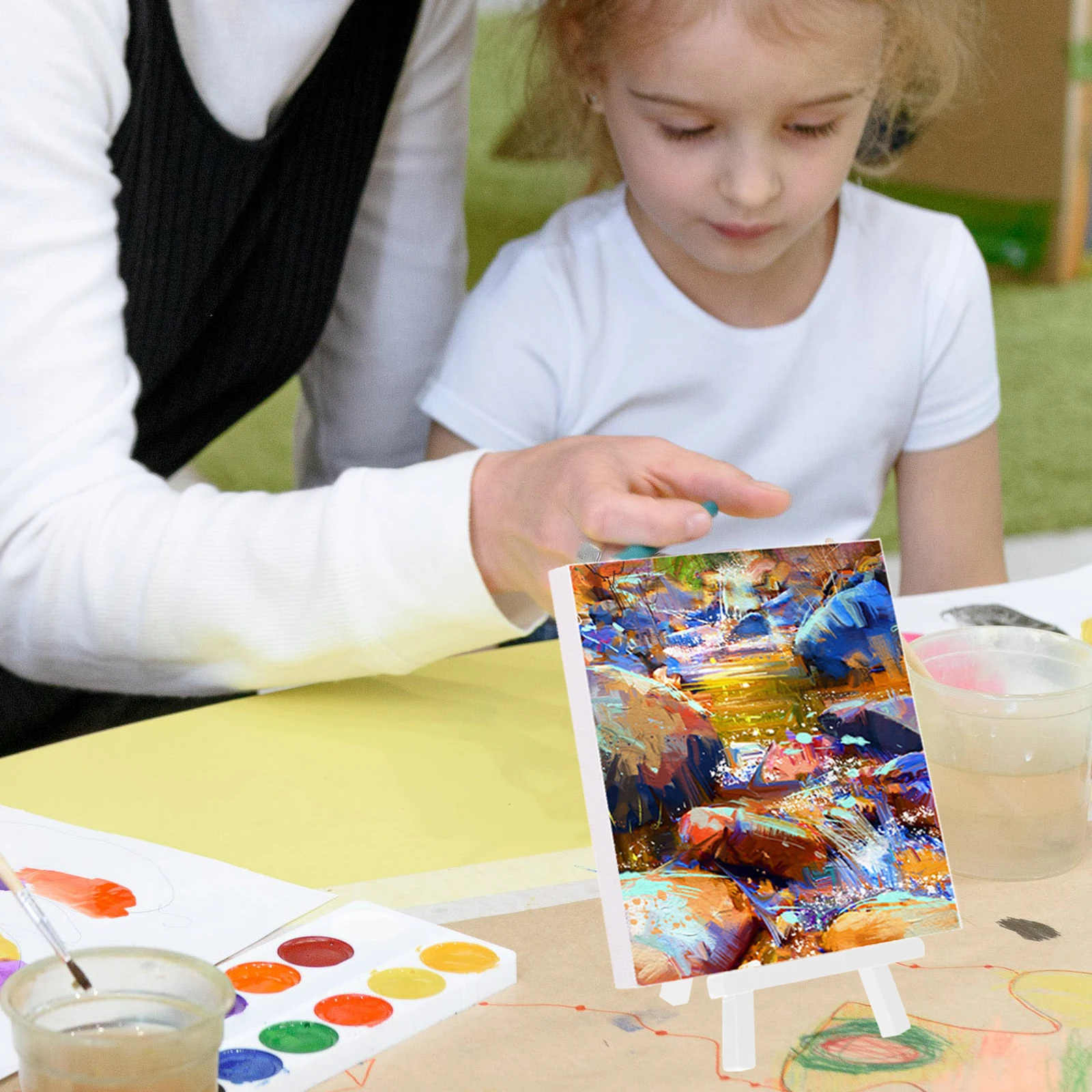 

Adjustable Tripod Foldable Stands Compact Mini Easels for Art Exhibitions Wedding Events Office Signs Postcard Display Easel