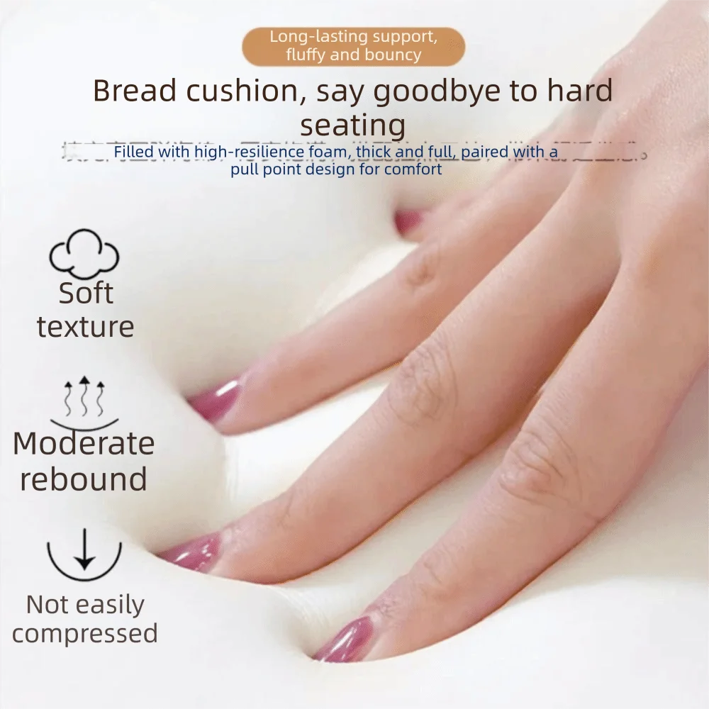 

Мягкий табурет с обивкой, низкий, на прочных деревянных ножках, компактный дизайн, легкий, с элегантным видом, кремовый оттенок, пуфик