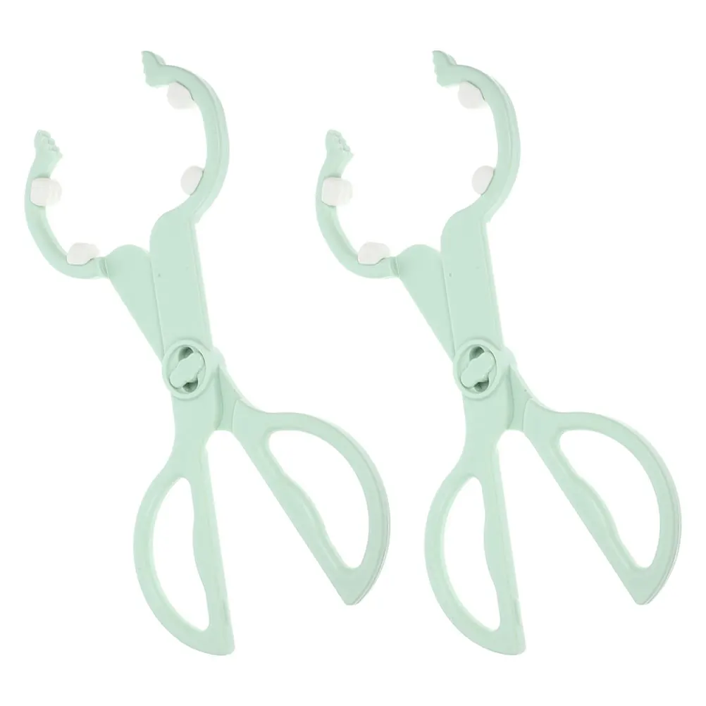 

2Pcs Baby Heat Resistant NonSlip Drying Rack Scissor Handle Feeder Holders Drain Clamp Milk Water Nursery Tool Baby