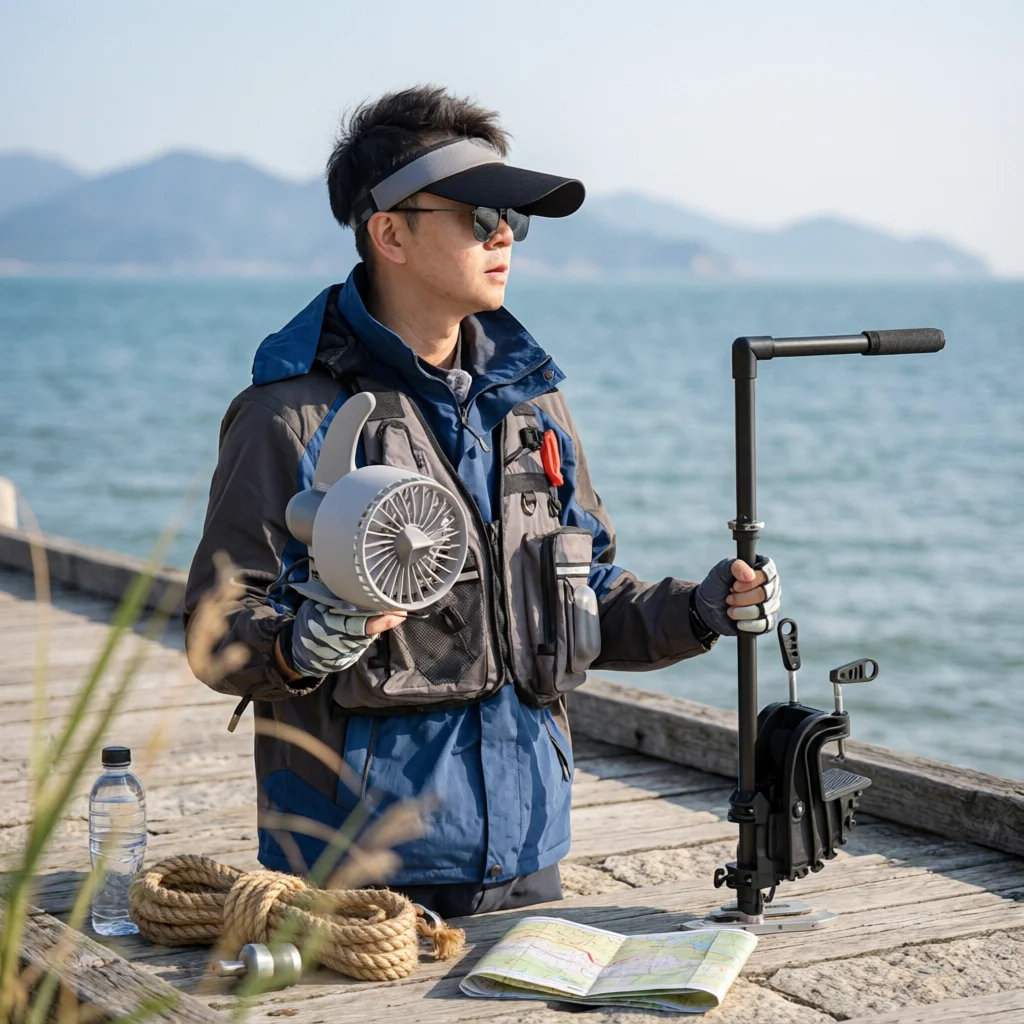 Electric Thruster with Bracket Clamp-on Propeller Outboard Thruster Boat Propeller with Bracket Efficient Accessory Sturdy