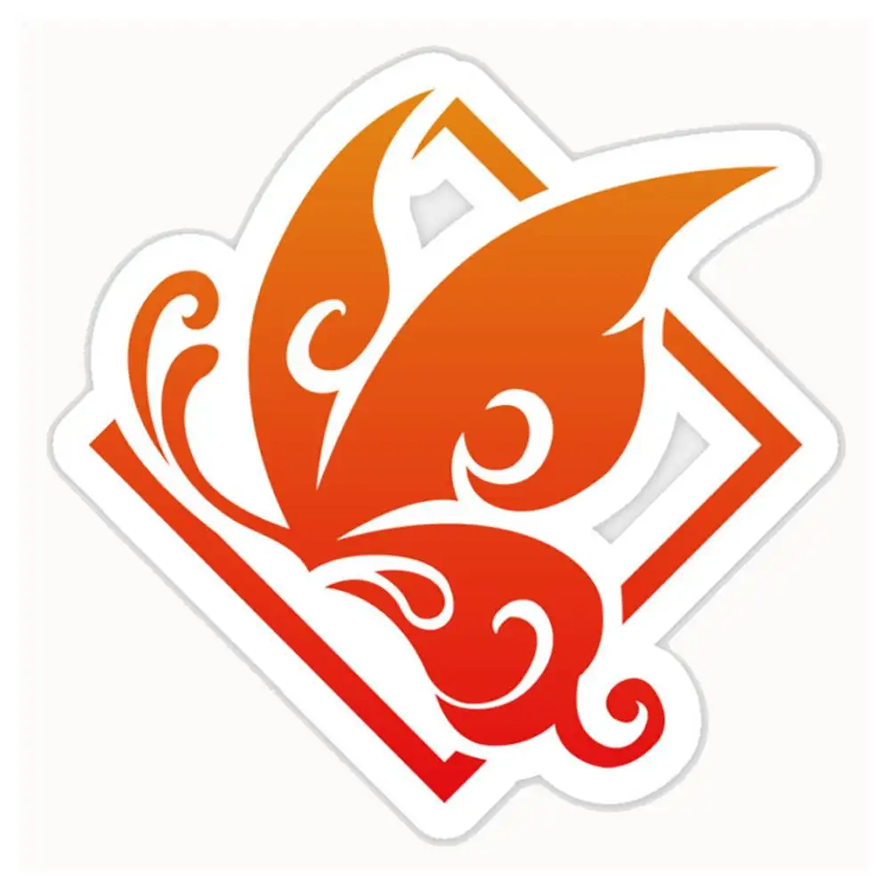 Genshin Impact Hutao Emblem Waterproof Stickers For Decorating Car Windows Motorcycles And Computers.