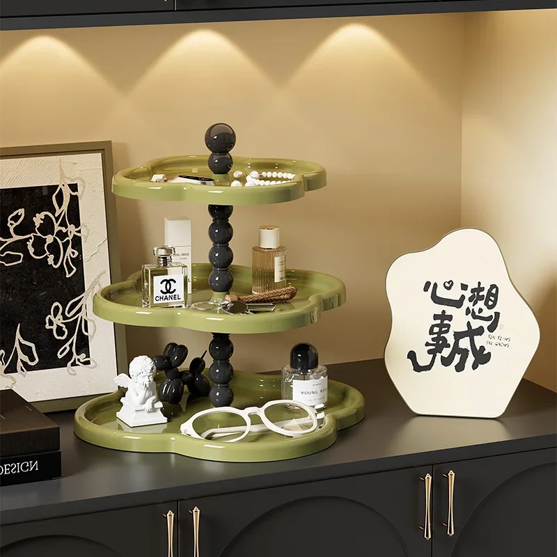 

Entryway Plastic Shelf, Home Desktop Organizer, Key Storage Ornament Tray, Light Luxury High-grade Organizing Shelf