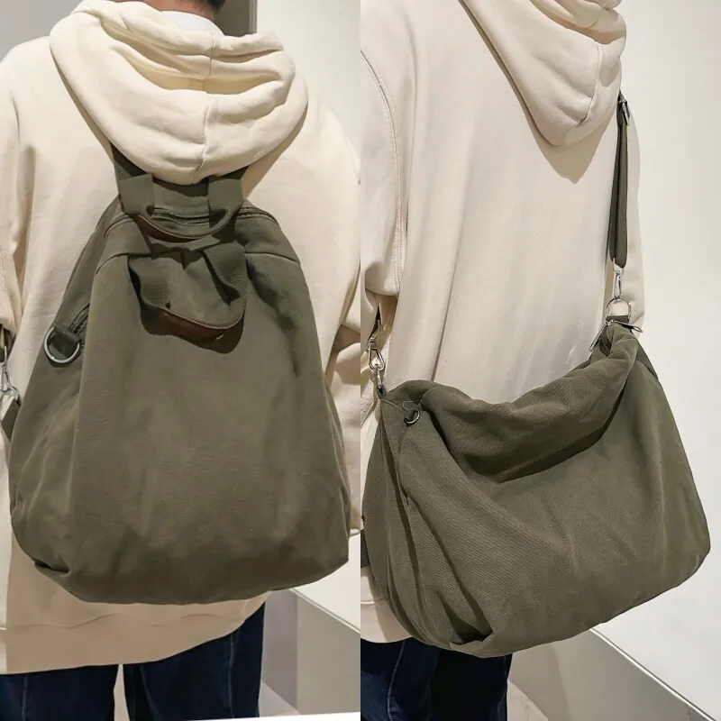 Multi-Functional Canvas Backpack Lightweight Commuter Single Shoulder Bag for Men And Women Suitable for University Students