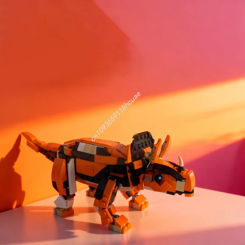 

409pcs MOC Creator 3 1 Triceratops Model Building Blocks Architecture Festival Gifts Toy DIY Creative Education Idea Brick