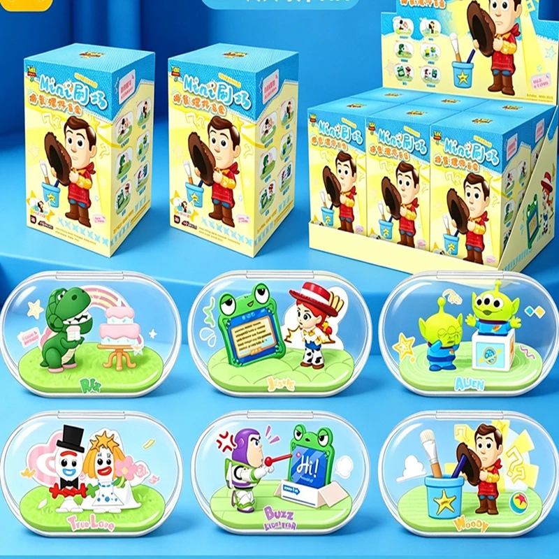 

Genuine Mr.Man Toy Story Mini Theater Blind Box Buzz Lightyear Anime Figure Mystery Box Model Buildable Scene Ornament Gift