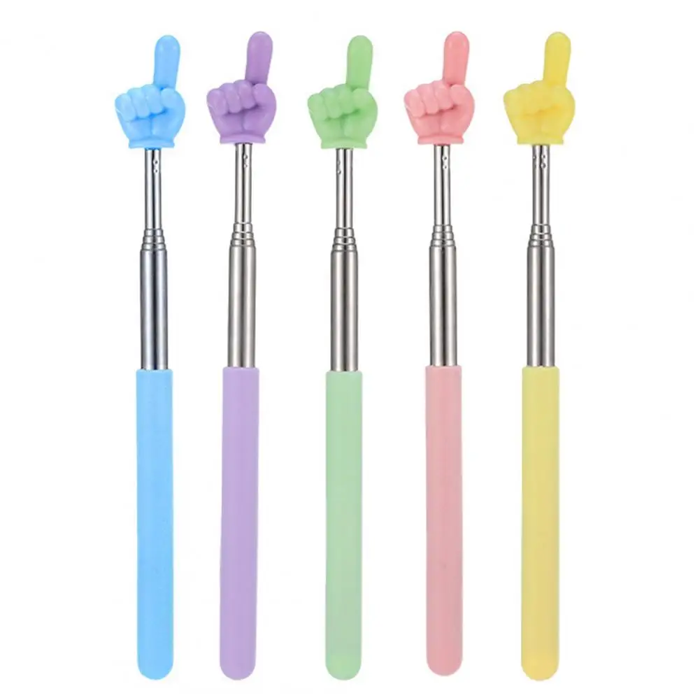Reading Stick Learning Tool Telescopic Finger Reading Stick Set for Teachers Whiteboard Pointer with Finger Design Retractable