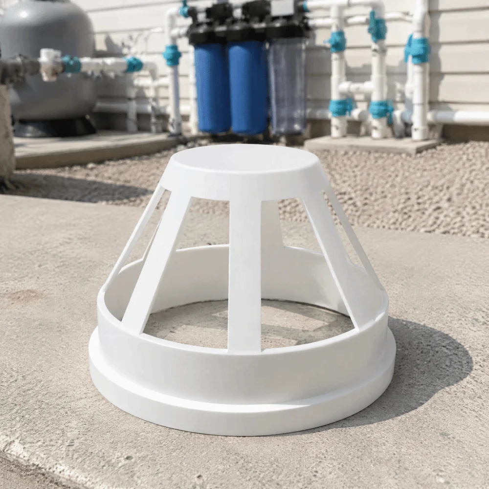 110mm Diameter Drain Pipe Vent Cap 4.33 Inch Size Round Shape Chimney Air Vent Cover Breathable Design PVC Material