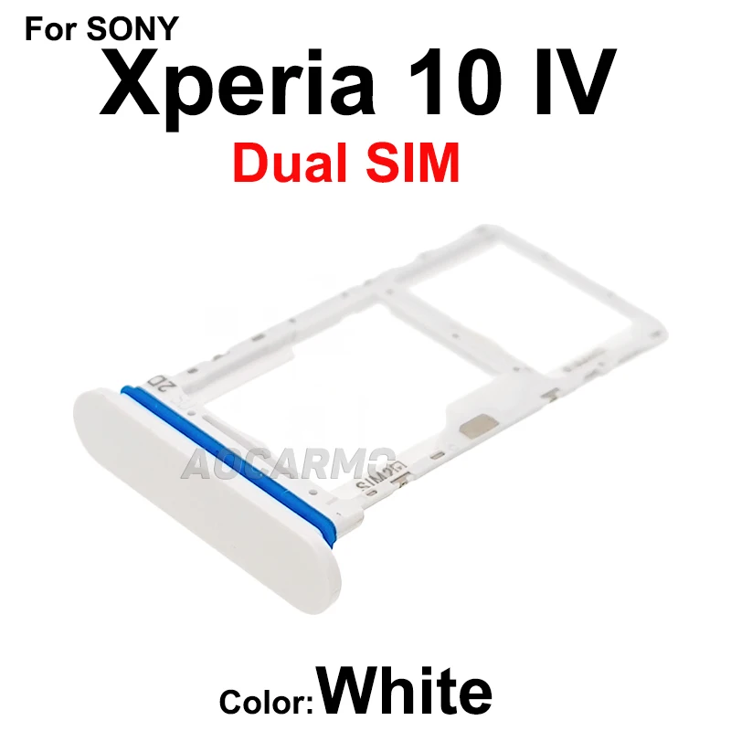 Aorcarmo For Sony Xperia 10 IV XQ-CC72 CC54 CC44 Single Dual Memory MicroSD Card Holder Reader SIM Tray Slot Drawer