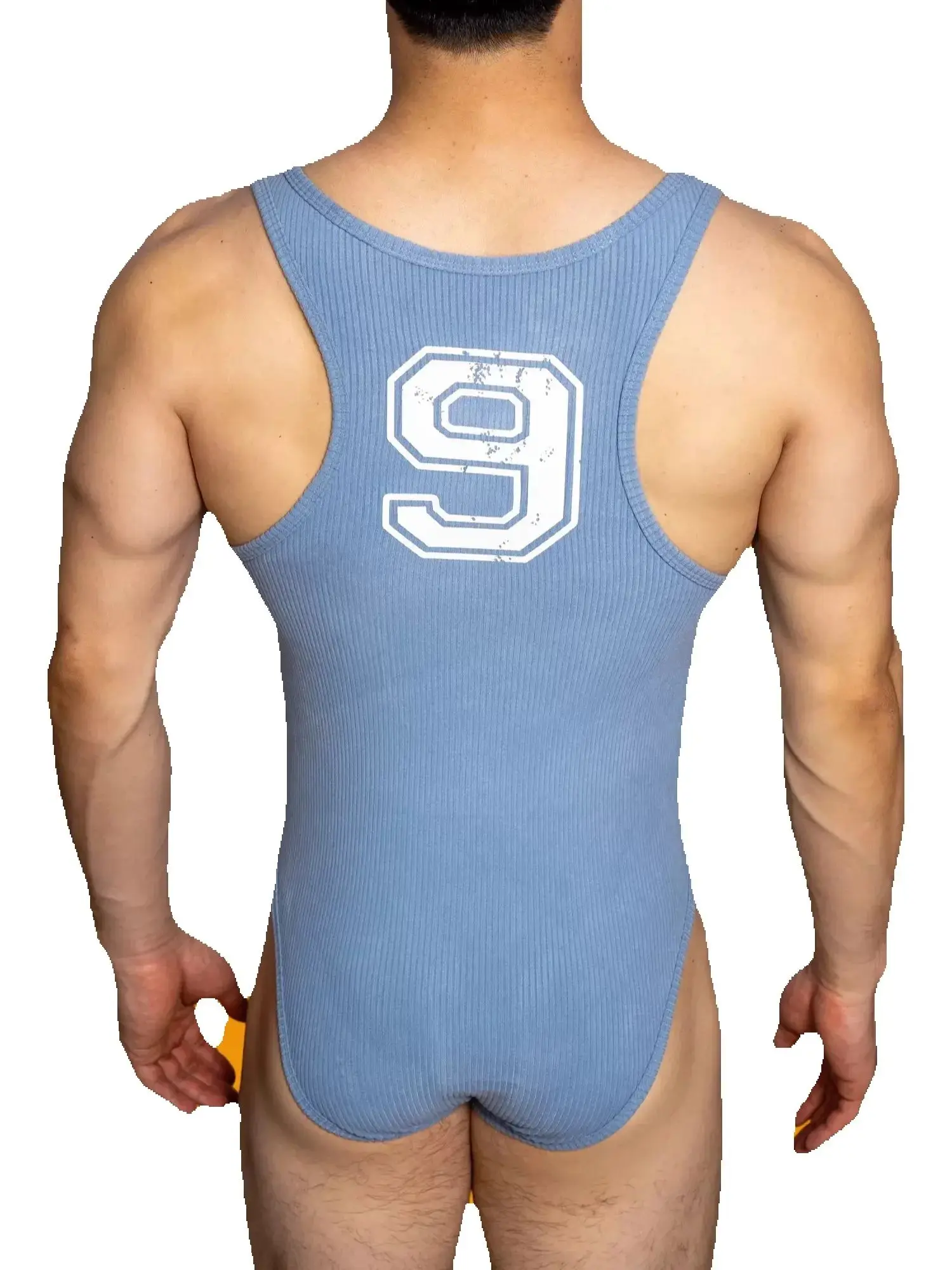 

Party Blue White Underwear Sport Wrestling Corset 9 Bodysuit Men Shapewear Elasticity Man Party Suit