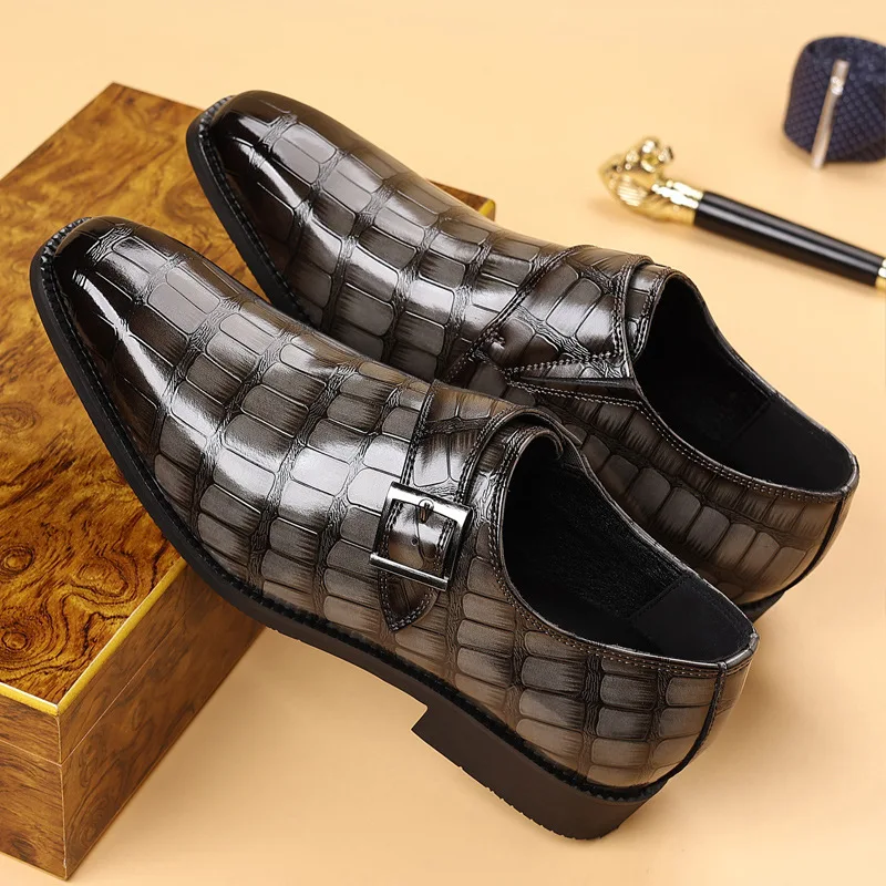 

Classic Casual Leather Shoes For Men High Quality Social Office Shoes Men Slip On Loafers Flat Casual Business Leather Shoes Men