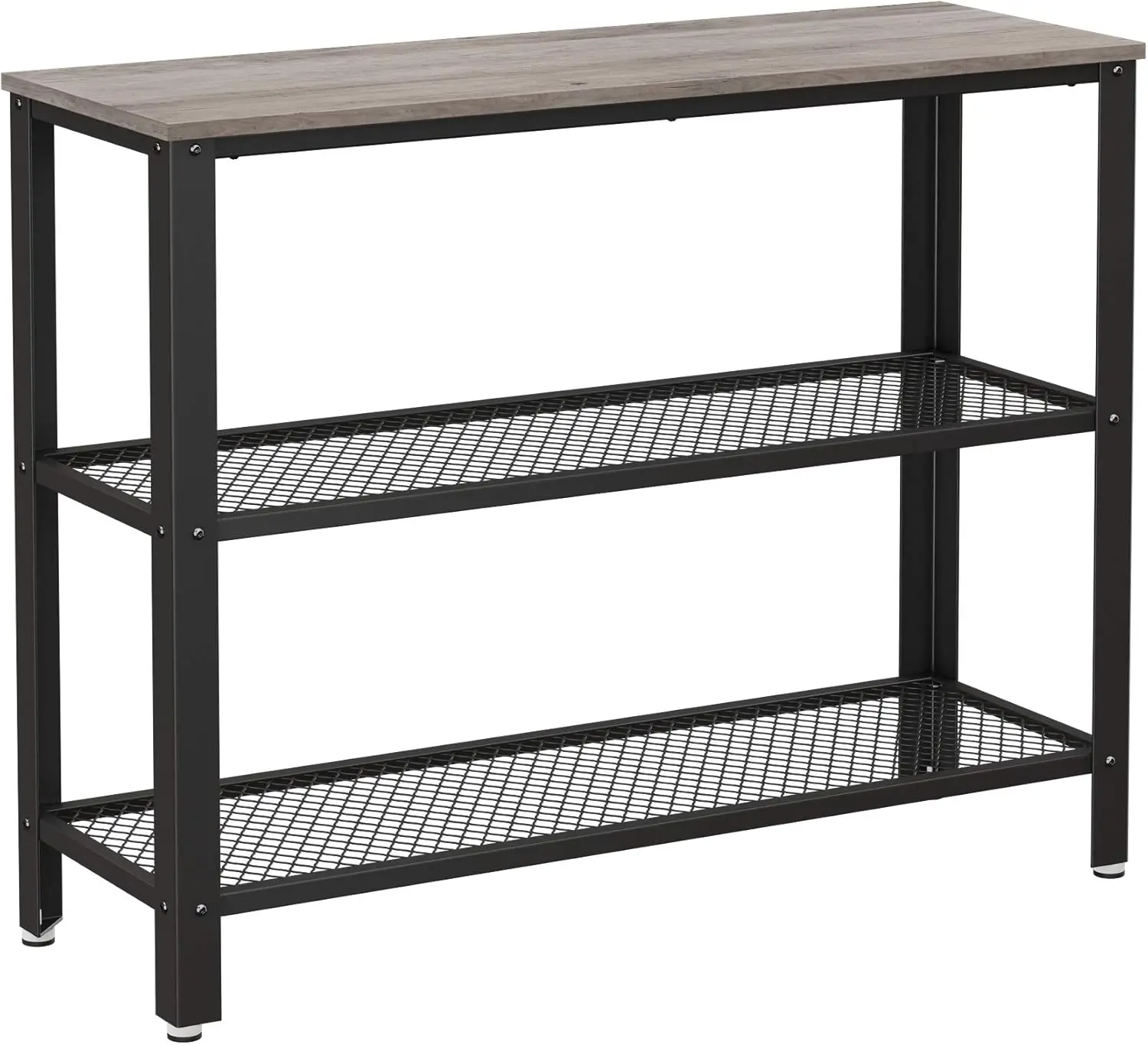 

40" Industrial Console, 3 Tier Entryway Storage Shelf, Narrow Sofa Table for Living Room, Hallway, Entrance Hall, Corridor,