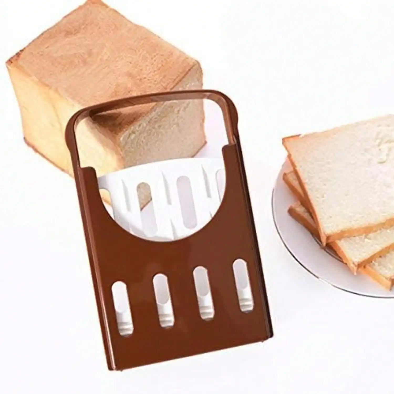 Foldable Compact Bread Slicing Guide - Bake Slicer Cutter For Homemade Bread, Sandwiches