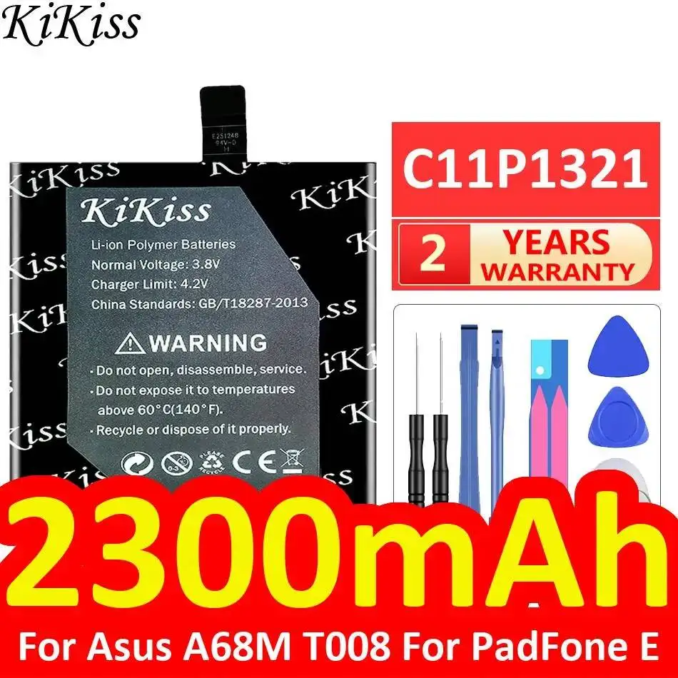 

High Capacity Mobile Phone Battery 2300mAh C11P1321 For Asus A68M T008 For Padfone E Stable