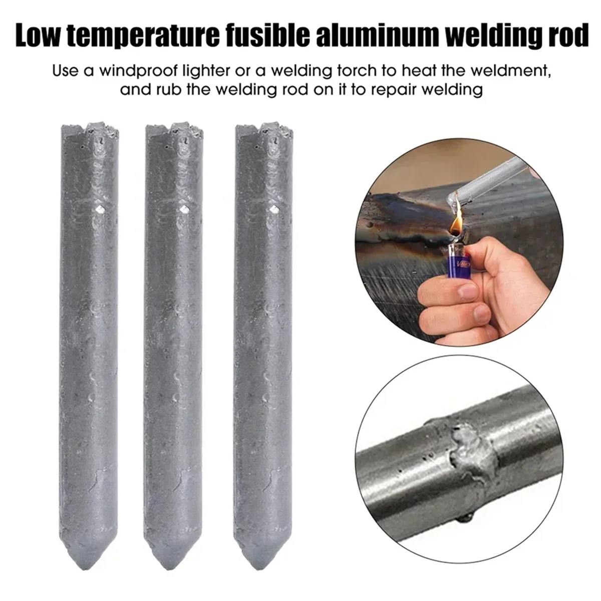 20PCS Easy Melt Low Temperature Welding Rods Stainless Steel Copper Iron Solder Rod for Soldering