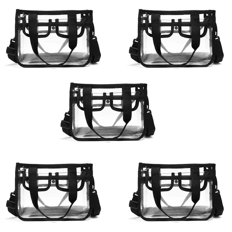 حقيبة كتف شفافة متقاطعة من TEXU 5X، حقيبة غسيل لتنظيم أدوات الزينة - محفظة معتمدة من ملعب NFL