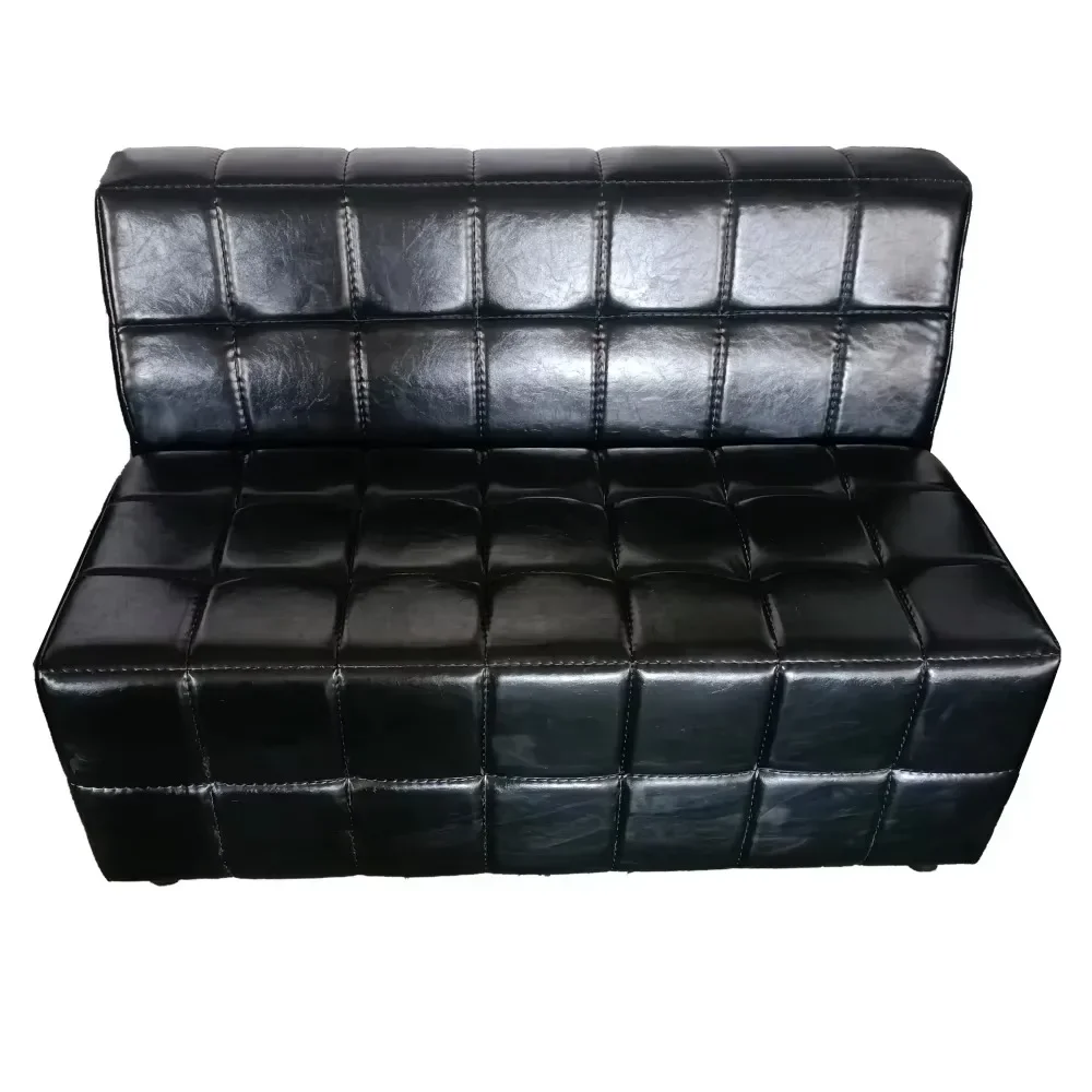 

Leather Modern Nightclub Sofa VIP Black Lounge Nightclub Furniture Modular Lounge Booth Light Emitting Diode Chair KTV Bar Sofa