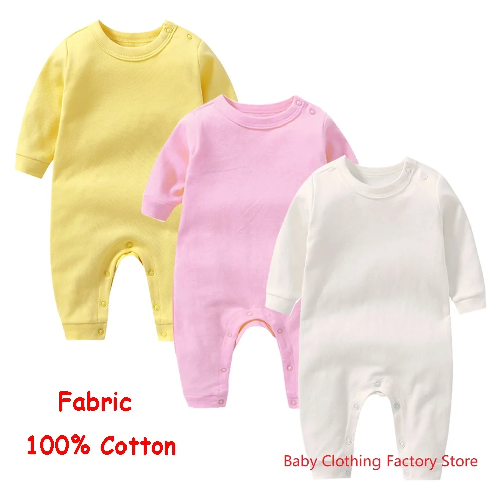 

3pcs 100% Cotton Baby Girls Boys Rompers Grows Growings Newborn Sleepsuits Sleepwear Roupa de Bebe Jumpsuits Spring Autumn