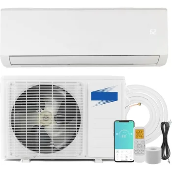 홈. 와이파이 지원 미니 분할 에어컨 및 히터, 19 SEER 115V 에너지 사전 충전 콘덴서, 히트 펌프 및 설치 키트