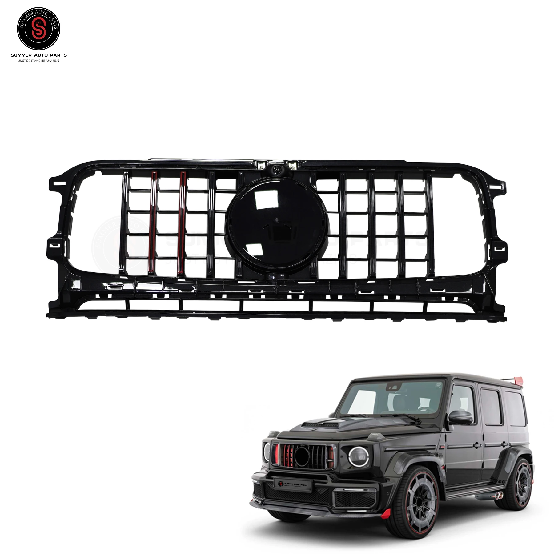 

New product Auto Parts Front bumper/middle mesh parts are suitable for Mercedes G-class W464 rocket 900 true carbon fiber W463A