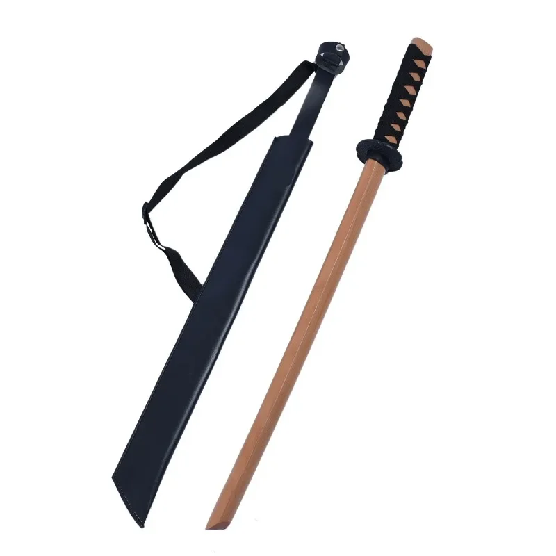 

100CM Wooden Stick Knife Martial Arts Kendo Performance Practice Props Solid Wood Integrated Training Cos Drag Cold Weapon Model