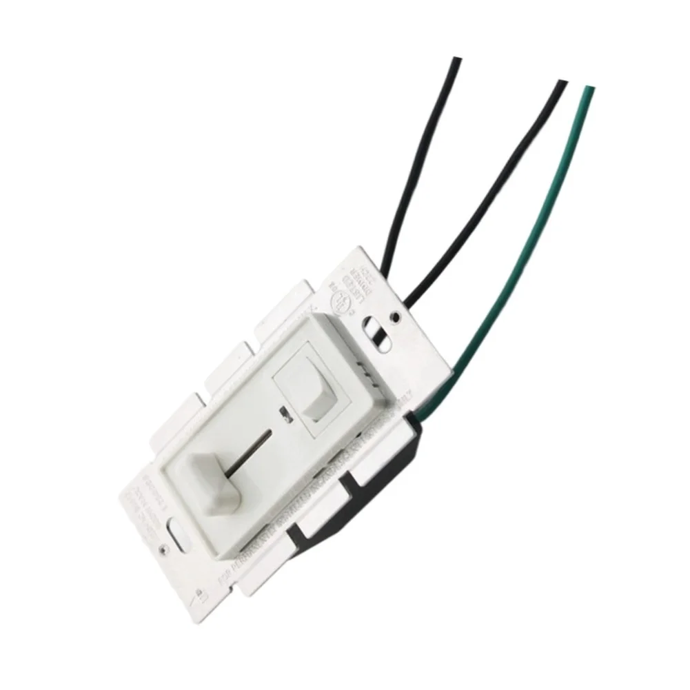 120V For AC Slide Dimmer Switch 600W Max Load For LED Bulbs For Wall Mounted Lighting Control Fits Single Pole And 3-Way