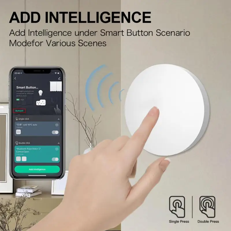 Zy Tuya Zigbee Switch Smart Home Multi-Scene Koppeling Schakelaar Afstandsbediening Batterijgevoede Automatisering Smart Life Ap