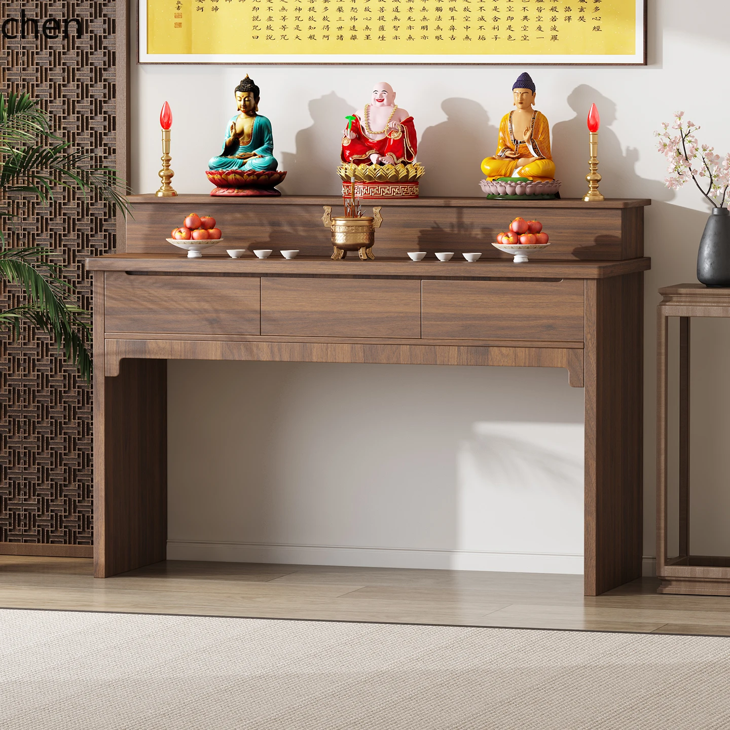 

YXY Solid Wood Altar Incense Table for Home Worship Buddha Hall Offering Buddha God Table