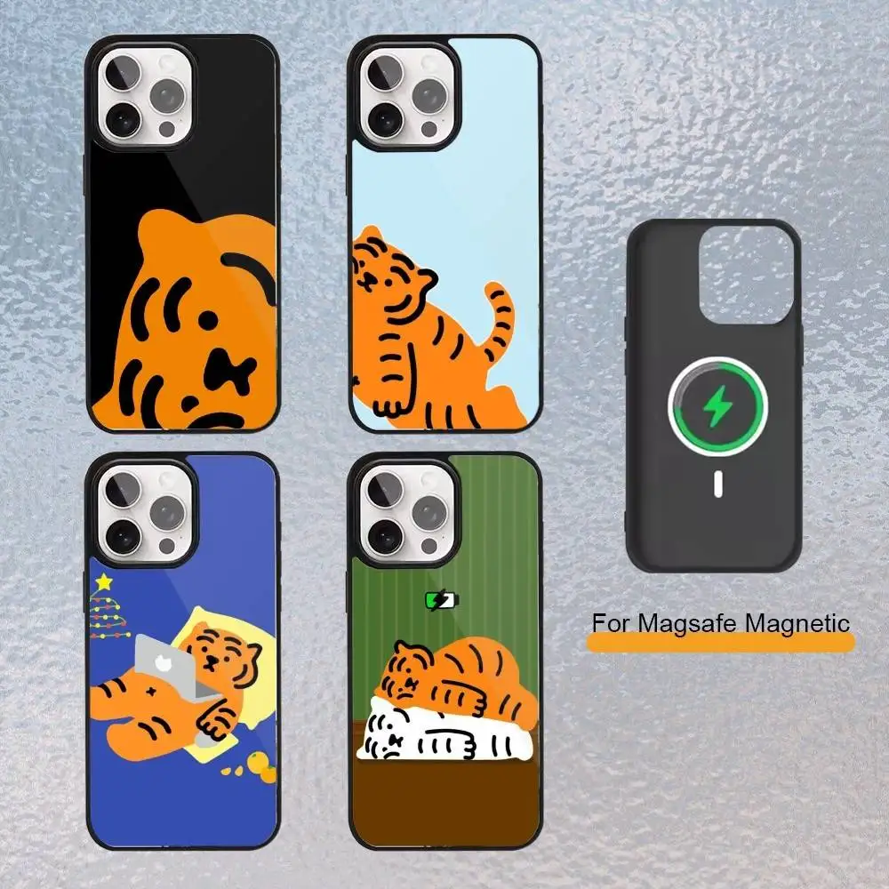 

Brand M-MUZIK T-TIGER Phone Case For iPhone Magsafe Magnetic 17,16,15,14,13,12,11 Wireless Charging cover