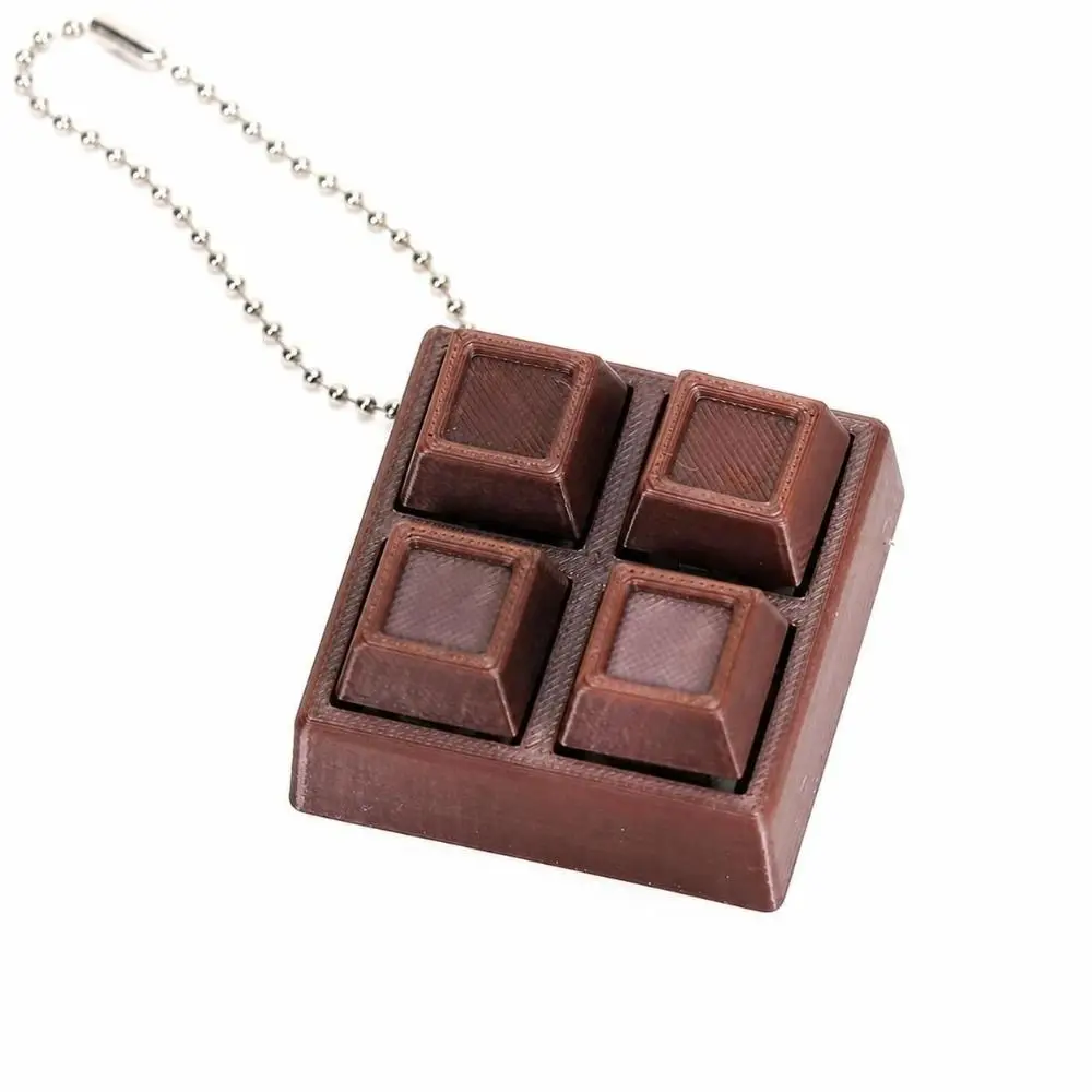 Cheese Chocolate Bread 3D Printed Clicker Pressable Realistic Food Dessert Clicker Tactile Feedback Plastic Food Fidget