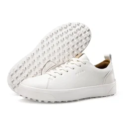 Fashionable and Comfortable Golf Shoes for Men and Women Outdoor Leather Sneakers for Golfers in Black and Brown