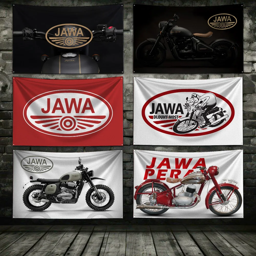 3x5 Ft Moto J-jawas Flag Polyester Digital Printing Banner for Garage Wall Art Out Door Decoration With Brass Grommets