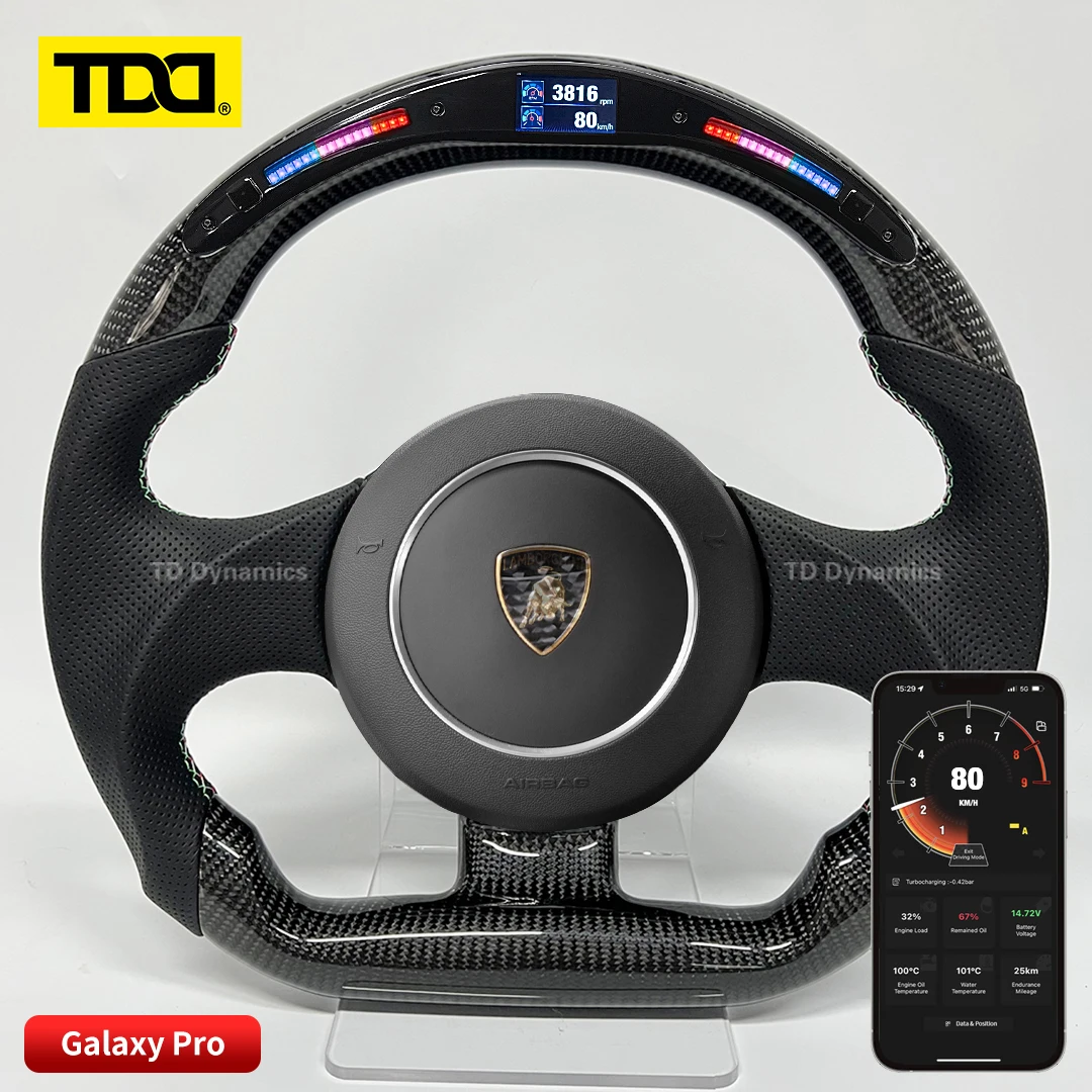 

TDD Carbon Fiber customized smart Galaxy pro LED Steering Wheel for Lamborghini Evo