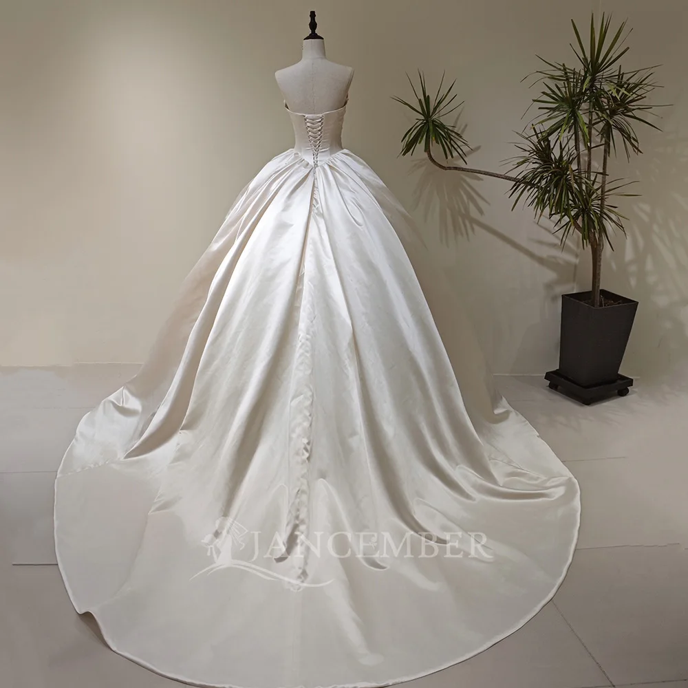 Popular Design Gorgeous Wedding Dresses For Women 2026 Bride Sleeveless Chapel Train Strapless Customized vestidos de novia boda