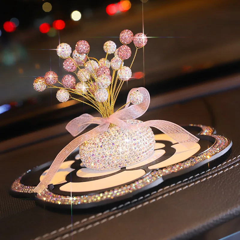 

Car Accessories Ornaments Creative Diamond-encrusted Color Gypsophila Goddess Shape Center Console Jewelry Auto Parts Interior