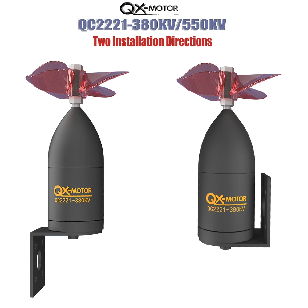 QX-MOTOR subacuático propulsionr impermeable QC2221 Motor sin escobillas uso 50A ESC para hacer nido barco de red tirando barco modelo de barco RC