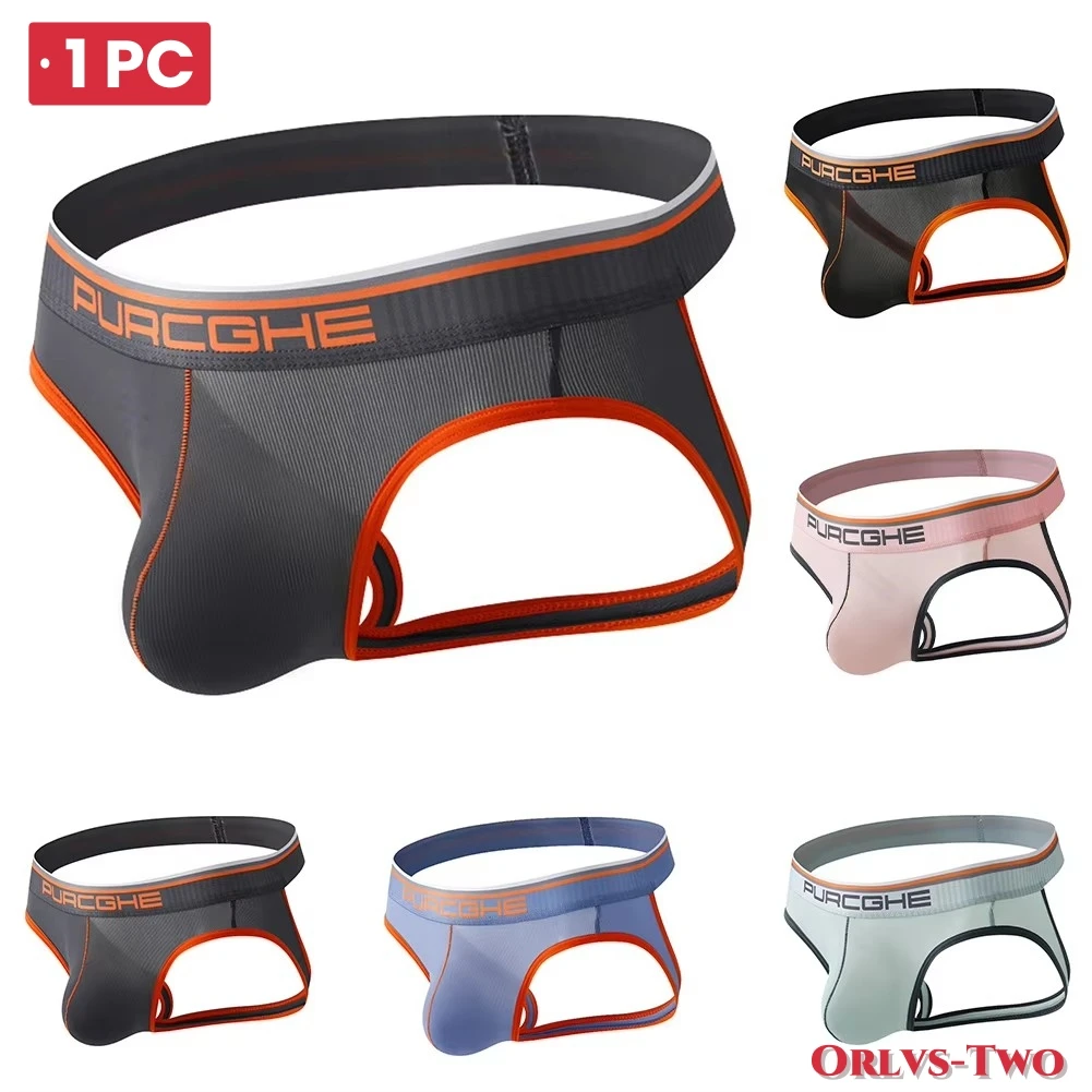 

Men Thong Sexy Underwear Jockstraps Crotchless Underpants Low Waist Bikini Panties Thin Elastic Thread Skin Friendly Lingerie