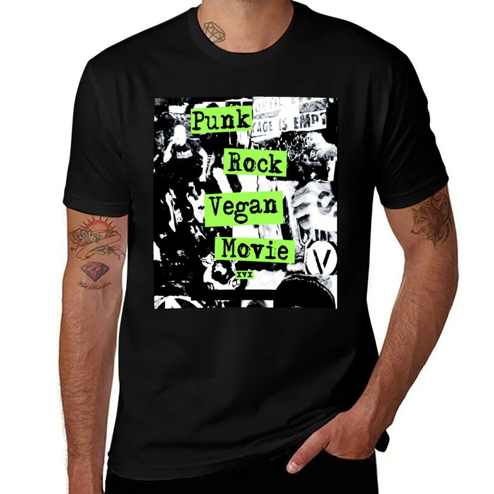 

Punk Rock Vegan T-Shirt plus size tops for a boy aesthetic clothes oversize t-shirts man mens funny t shirts