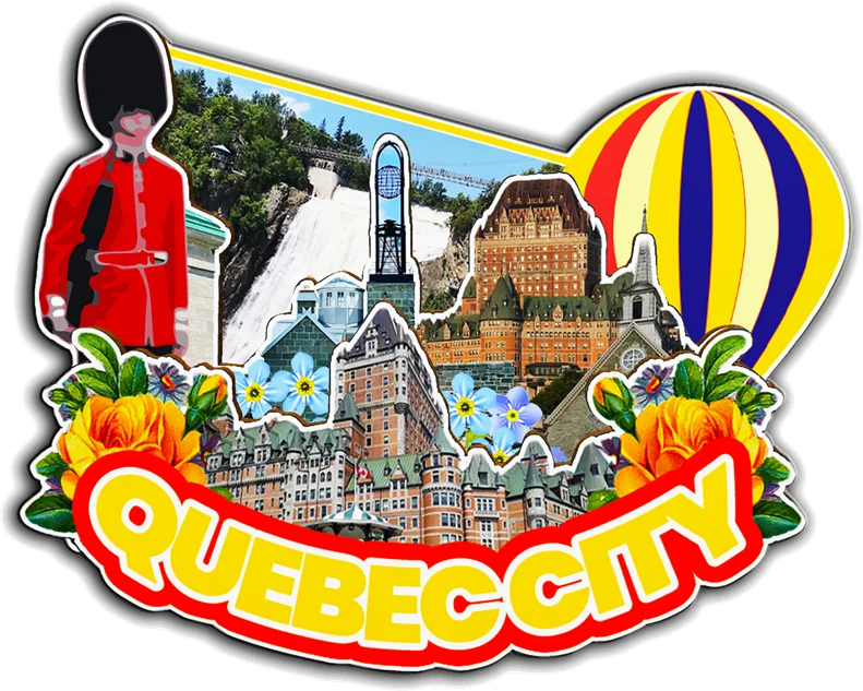 Decorative Magnets for Quebec City Canada City Landmark Travel Souvenirs 3D Wooden Fridge Stiker Delightful Gifts