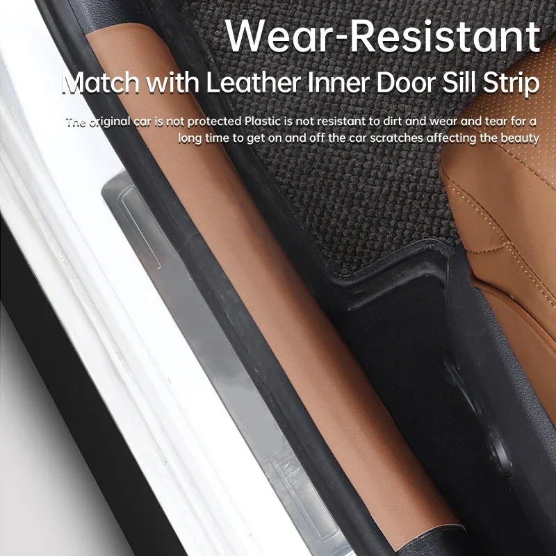 For Mercedes Benz E-Class E300L 2024 Car Door Kick Mat 260L Car Seat Anti-Kick Mats W214 Car Door Sill Strips Protective Sticker