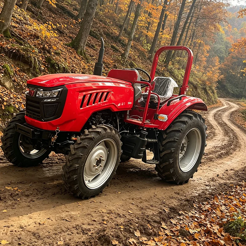 

Customized High-power four-wheel plowing machine, multifunctional rotary tiller, 60 HP wheeled tractor