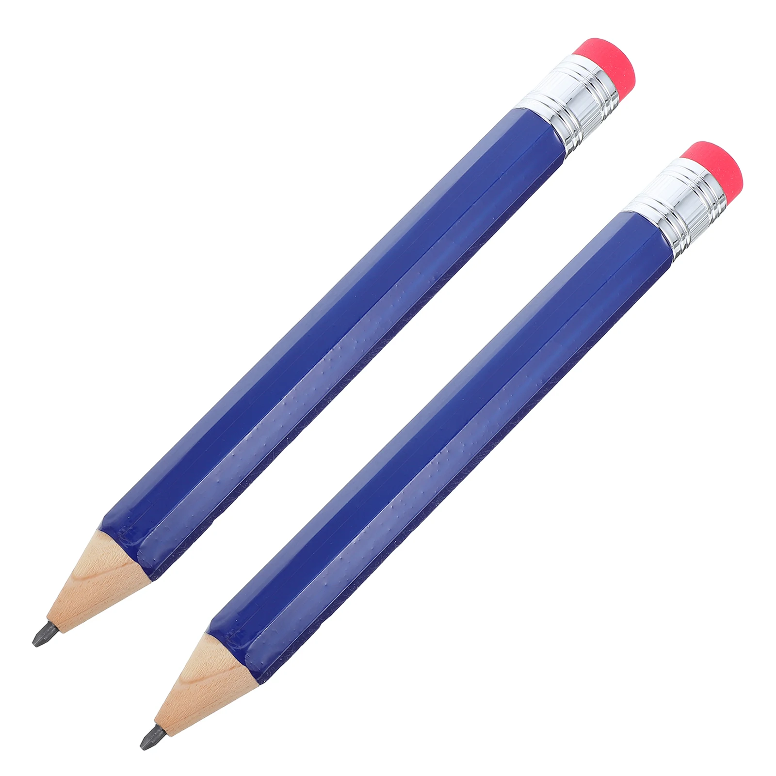 

2 Pcs Giant Large Pencil Colored Jumbo for School with Eraser Big Wood Kids Office Pencils Bulk