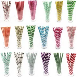 pack of 200pcs blue green pink  Paper Drinking Straws Star Paper Straw for  Wedding Birthday Halloween Party decorations