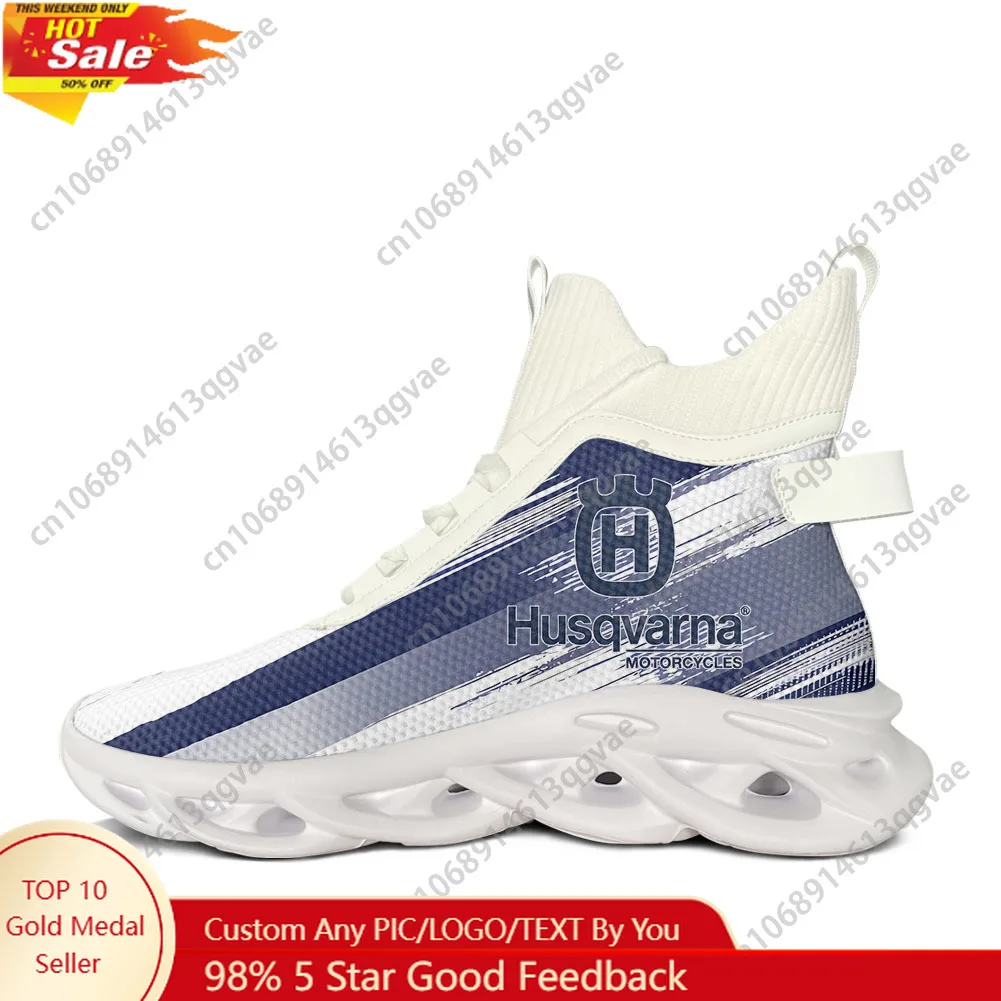 

Husqvarna Group High Top Flats Sneakers Mens Womens Sports Running Shoes Lace Up Mesh Footwear Custom Shoes