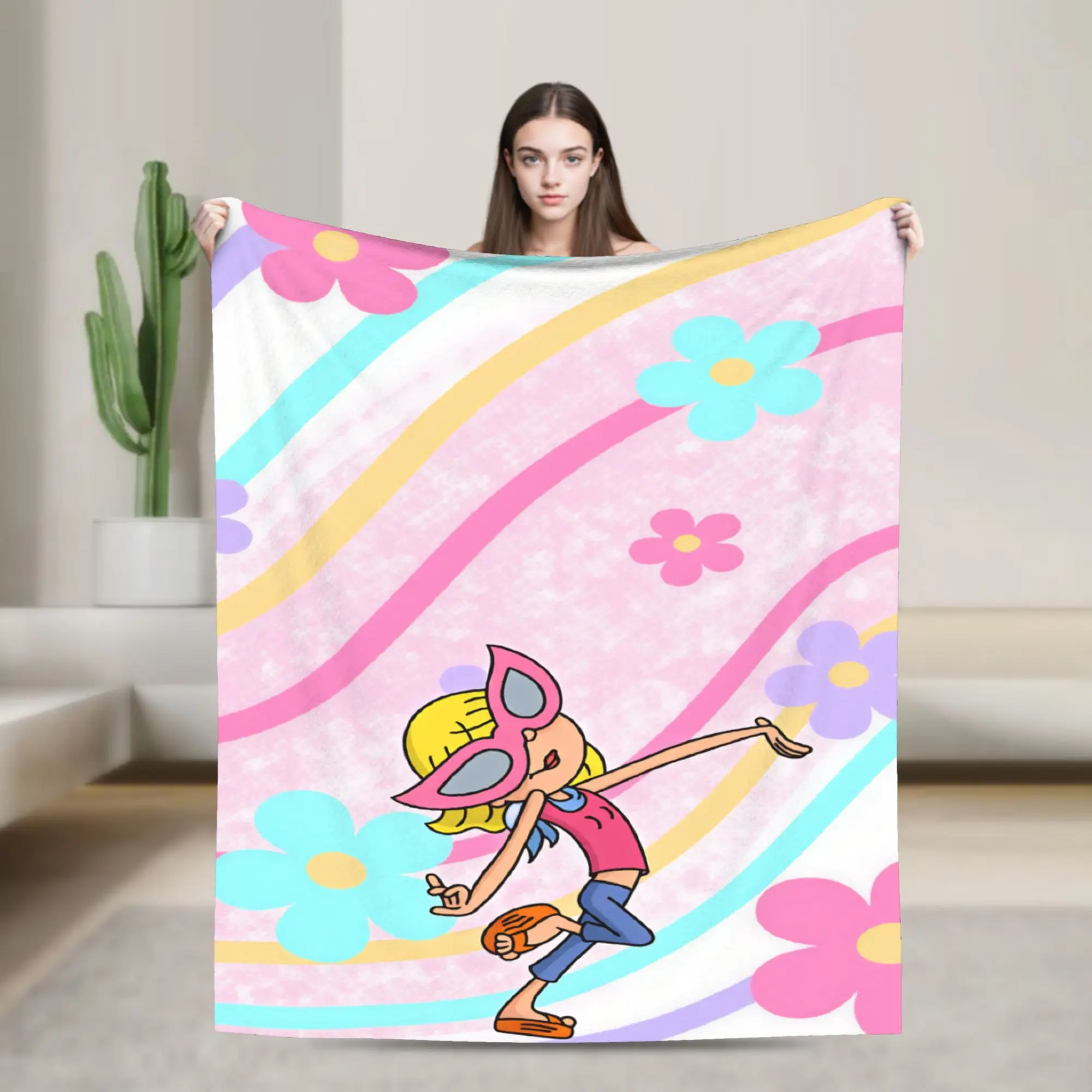 Lizzies Cartoon McGuires Flannel Blanket  Soft Durable Throw Blanket for Bedroom Camping Print Bedspread Sofa Bed Cover