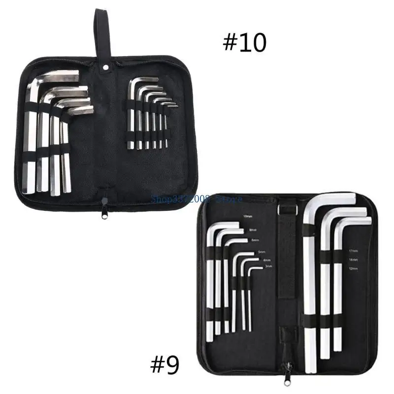 9/10Pcs Allen Wrench Set, 3/4/5/6/8/10/12/14/17/19mm Chrome Vanadium Steel Set Bicycles Repair Household Tool