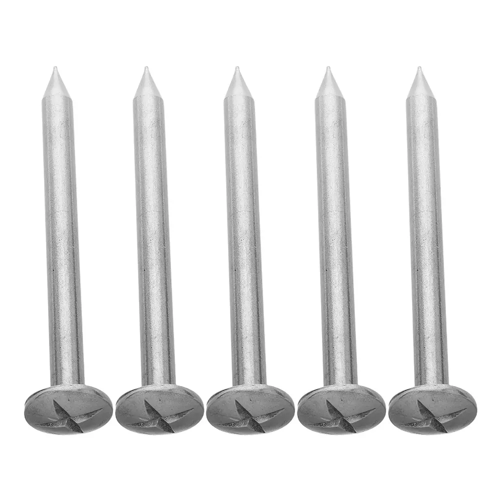 

10pcs Measurement Nails Galvanized Survey Stakes For Level Markers Observation Reusable Portable Outdoor Land