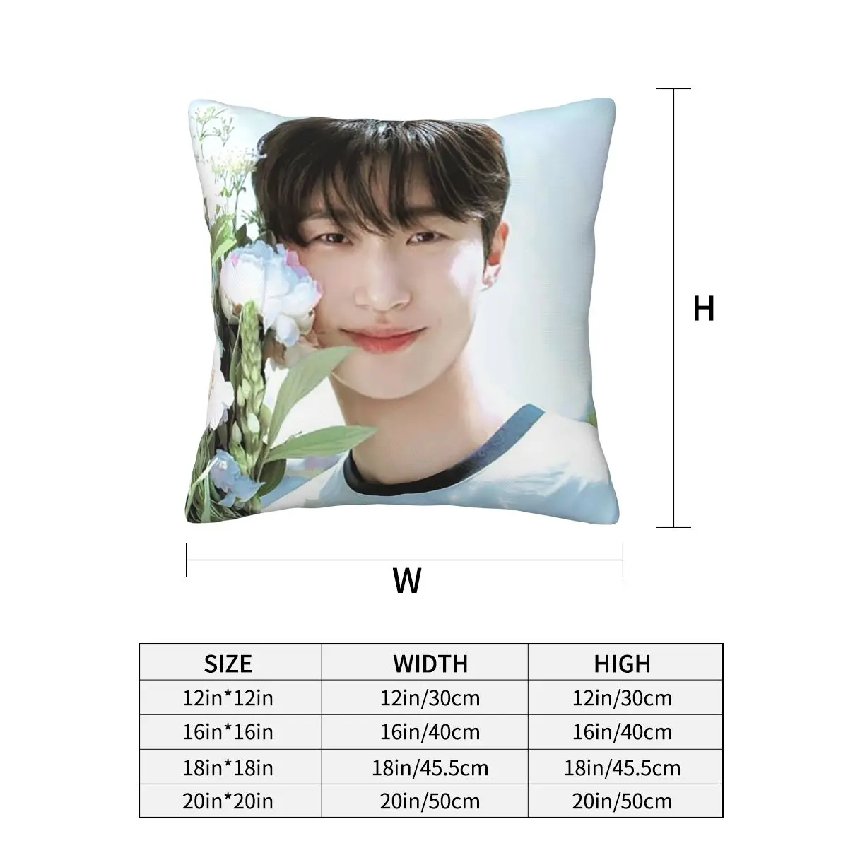 Lovely Runner K-Drama Byeon Woo Seok Square Pillowcase Cushion Cover Pillow Case Throw Pillow Cover for Home Bedroom Car