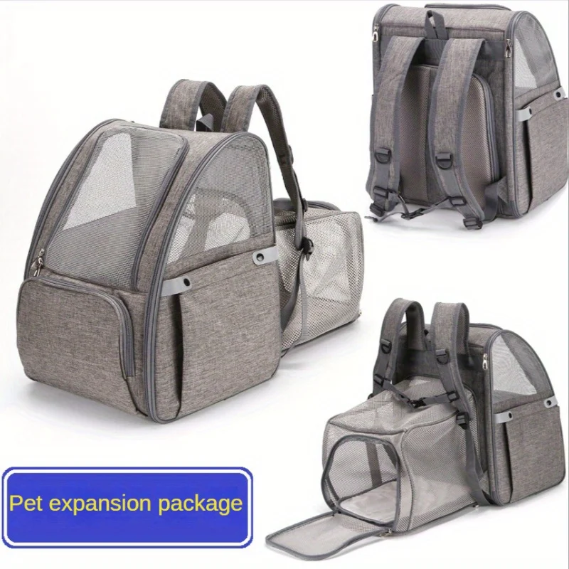 Sac à dos respirant pour animaux de compagnie, sac extensible pour chat, sac pliable et portable, voyage, 1 pièce