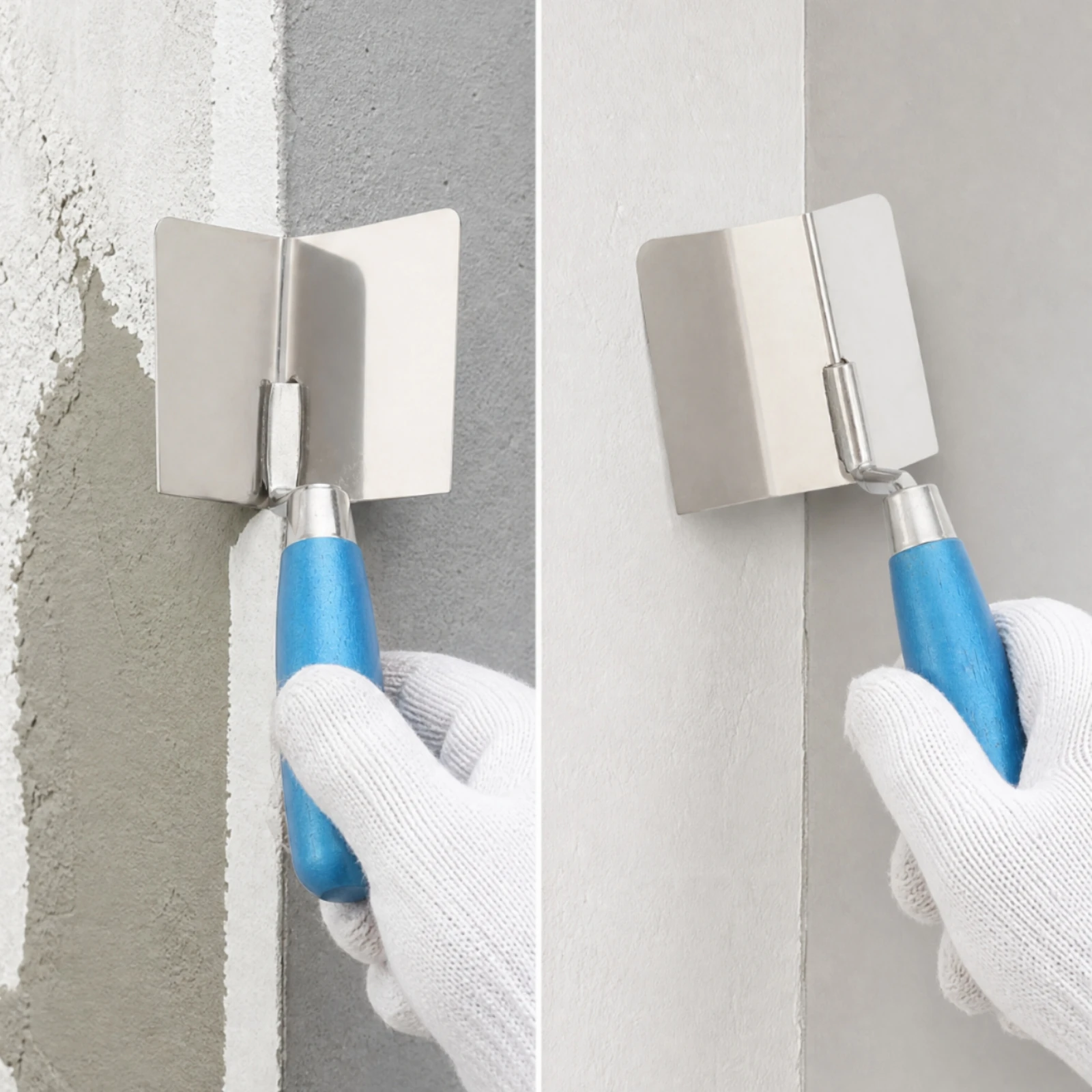 2 Pieces Plastering Tool Corrosion-Resistant 90-Degree Corner Finishing Tool Plastering Tools Heavy-Duty for Plasterers