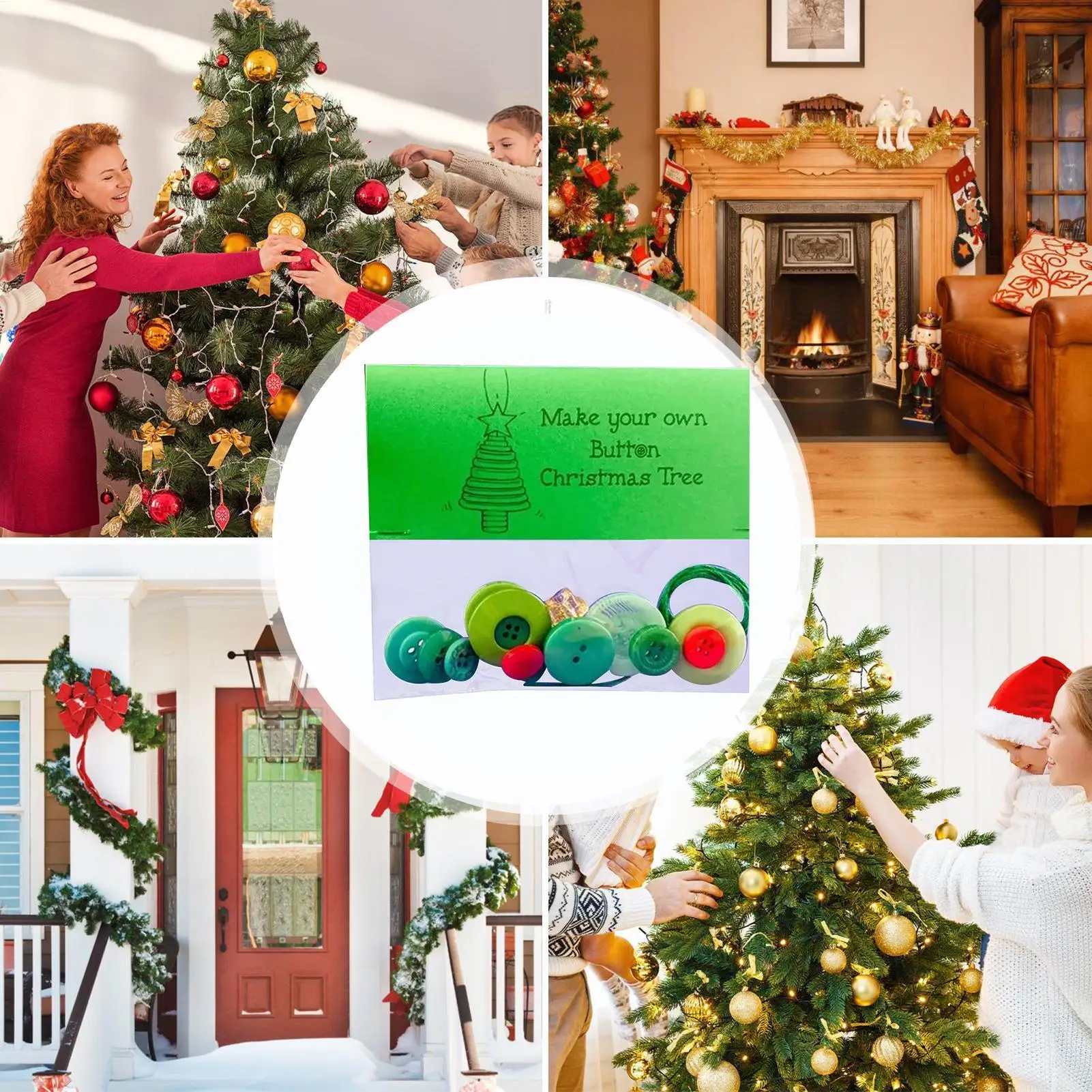 لتقوم بها بنفسك عيد الميلاد زر حلية عدة اليدوية ثلج سانتا كلوز الحرفية مجموعة زينة شجرة عيد الميلاد 2025 عطلة مهرجان الهدايا